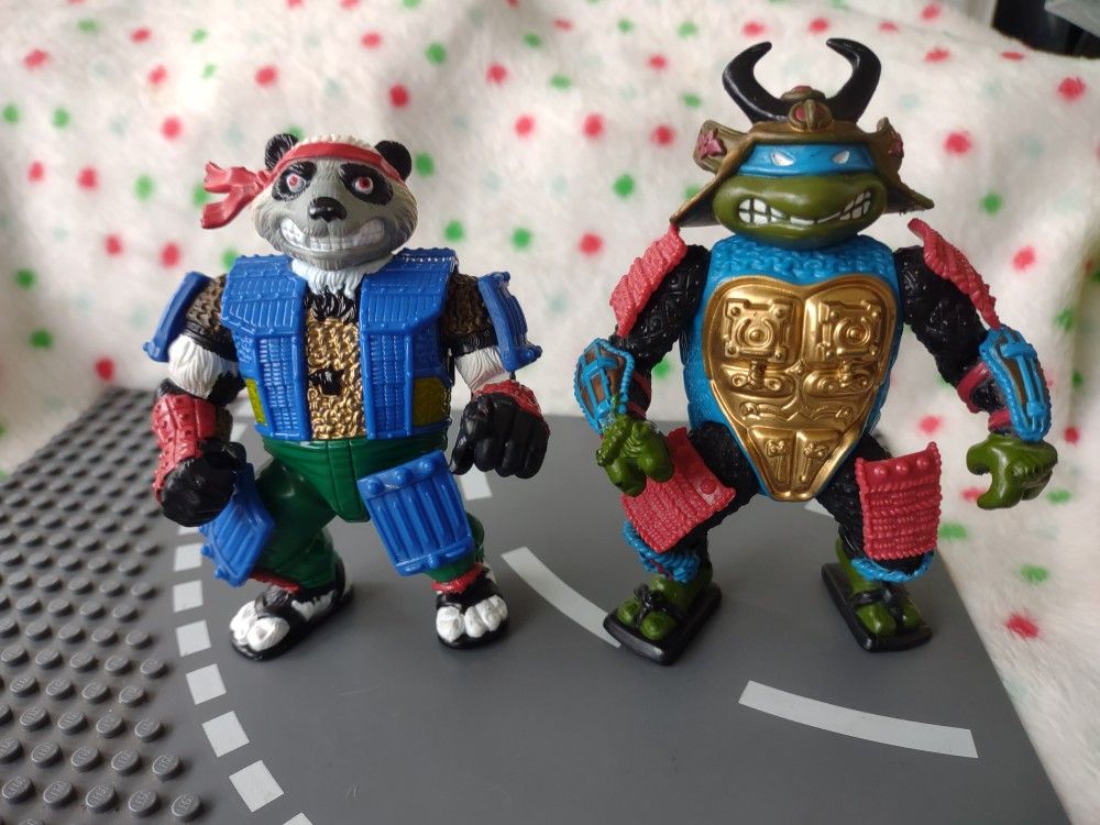 Rare 1990 Teenage Mutant Ninja Turtles Samurai Leo Panda Khan