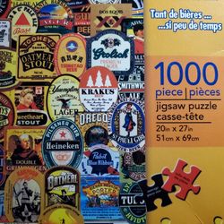 Aquarius  Beer Label 1000 Piece Puzzle