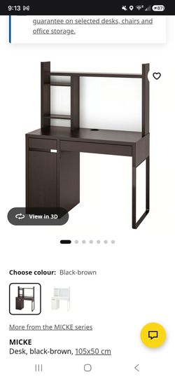Ikea desk back