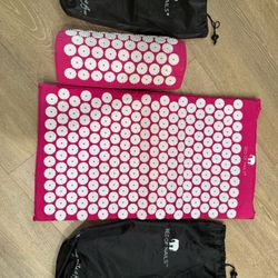 BED OF NAILS Acupressure Lumbar & Head Cushion + Mat - Like NEW!!