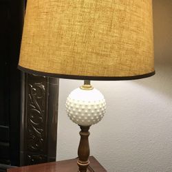 Vintage Hobnail MilkGlass Lamp