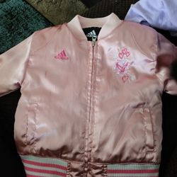 4 t pink Adidas windbreaker sweater 