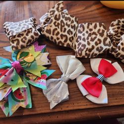 5 girl hair bows