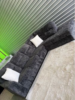 Nice grey sectional sofa couch