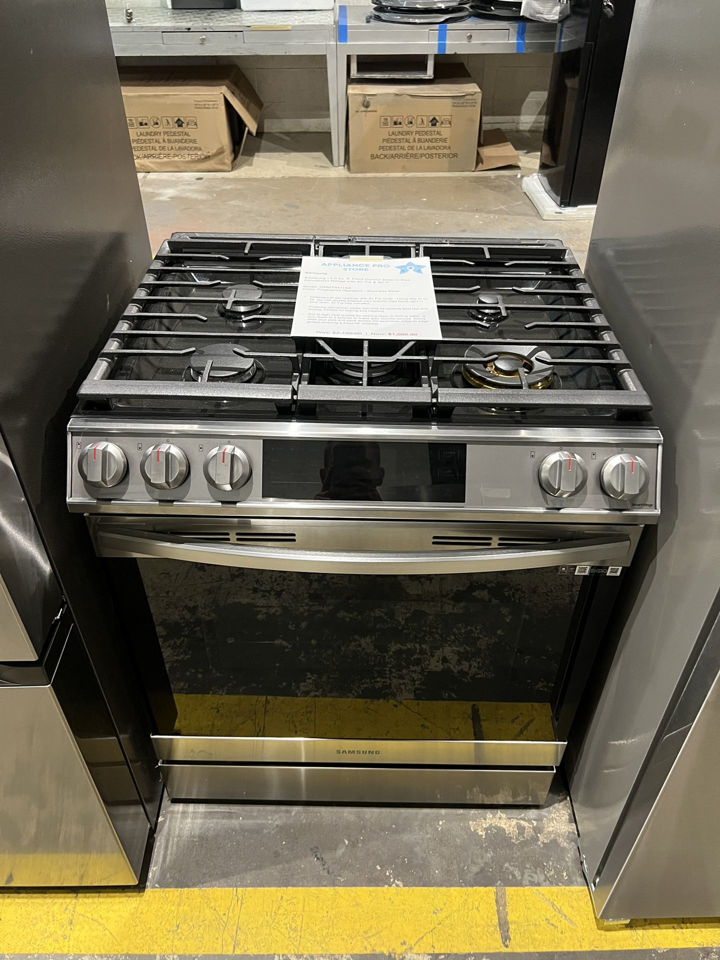 🔥New🔥 Samsung - 6.0 cu. ft. Front Control Slide-In Gas Convection Range with Air Fry & Wi-Fi