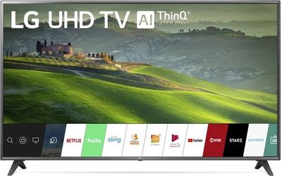 LIKE BRAND NEW 75” INCH THIN LG AI THINQ 4K SMART TV WITH MANY APPS. YOUTUBE, FACEBOOK, TWITTER, INSTAGRAM, NETFLIX, AMAZON PRIME, HULU, HBO MAX, HBO 