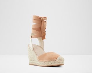 Aldo Beige Espadrille Wedge Sandals