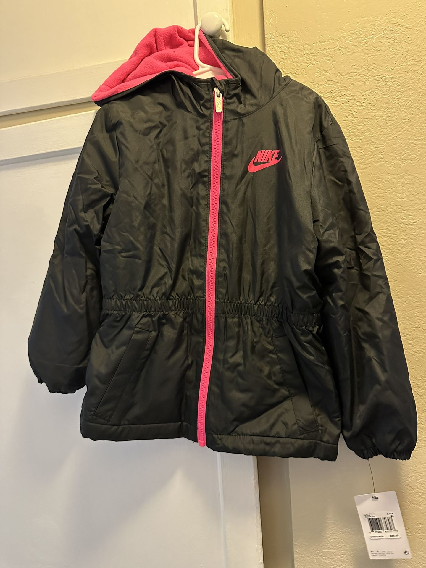 Nike Jacket Black & Hot Pink Size 6X Little Girls