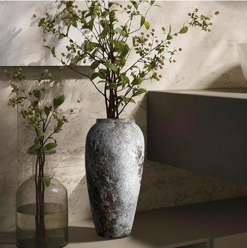 Farmhouse Rustic Flower Vase, ceramic rustic farmhouse flower vase, floor flower base, ceramic flower vase, decoratice vase, tall flower base