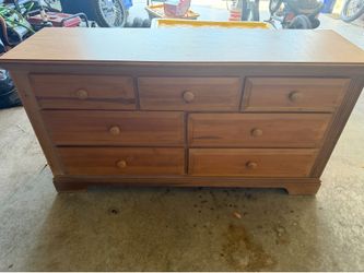7 draw wooden dresser