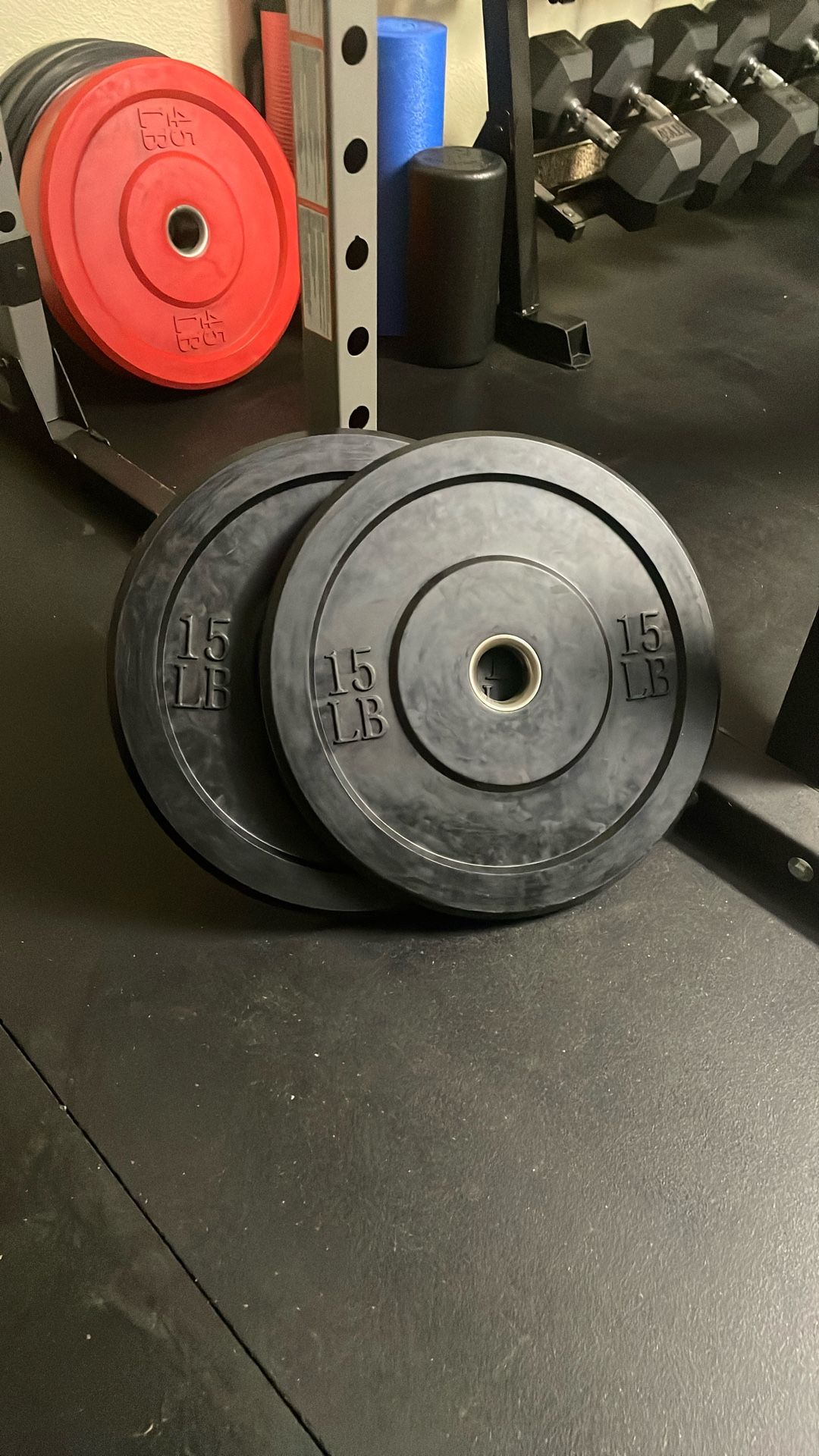 Rubber Bumper Plates - Set Of 15’s