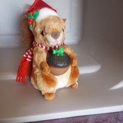 Singing Squirrel Plushie  8" Tall