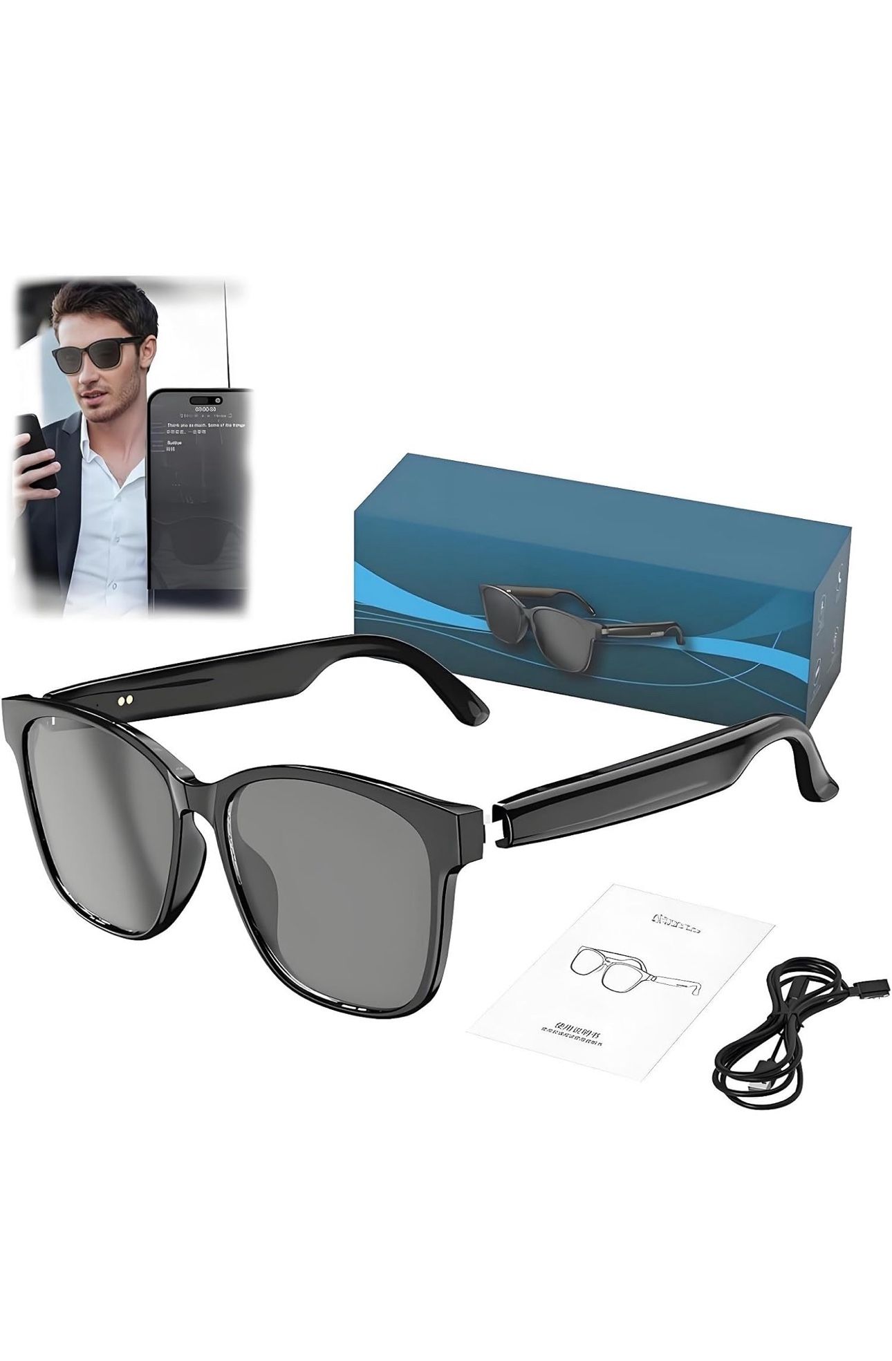 Hy C8 PRO Multifunctional AI Bluetooth Smart Glasses
