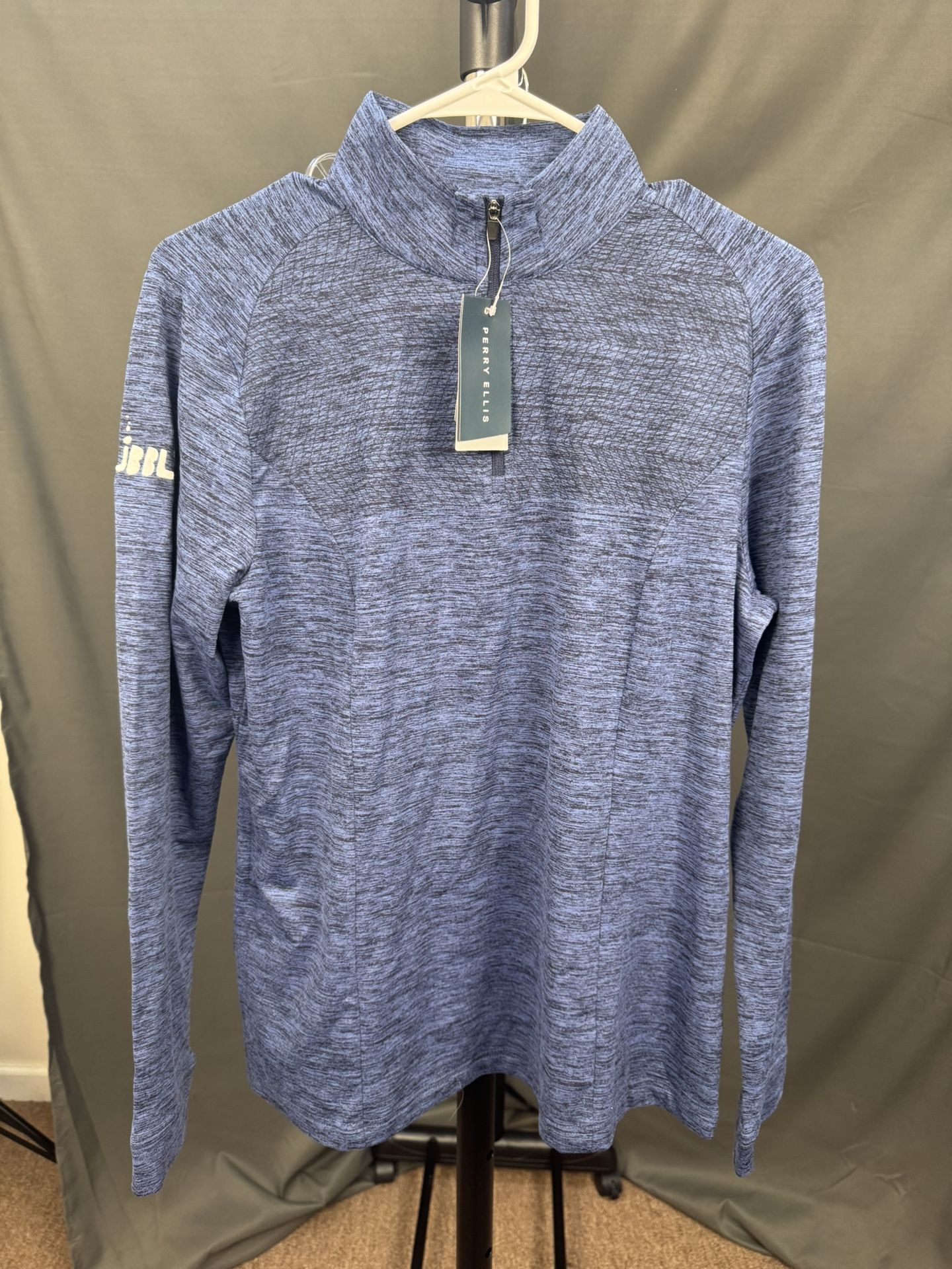 Perry Ellis Quarter Zip Pullover – BUBBL’R Sparkling Water Promo – Size M – New With Tags