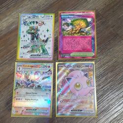 Cyclizar ex,  Grand Tree, Ceruledge ex, and Scream Tail ex 4 Pokemon Card Lot 
