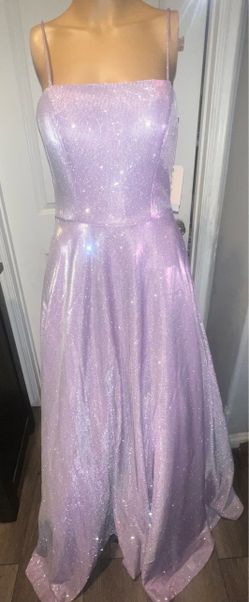 Lavender Glitter Ball Gown Formal Dress
