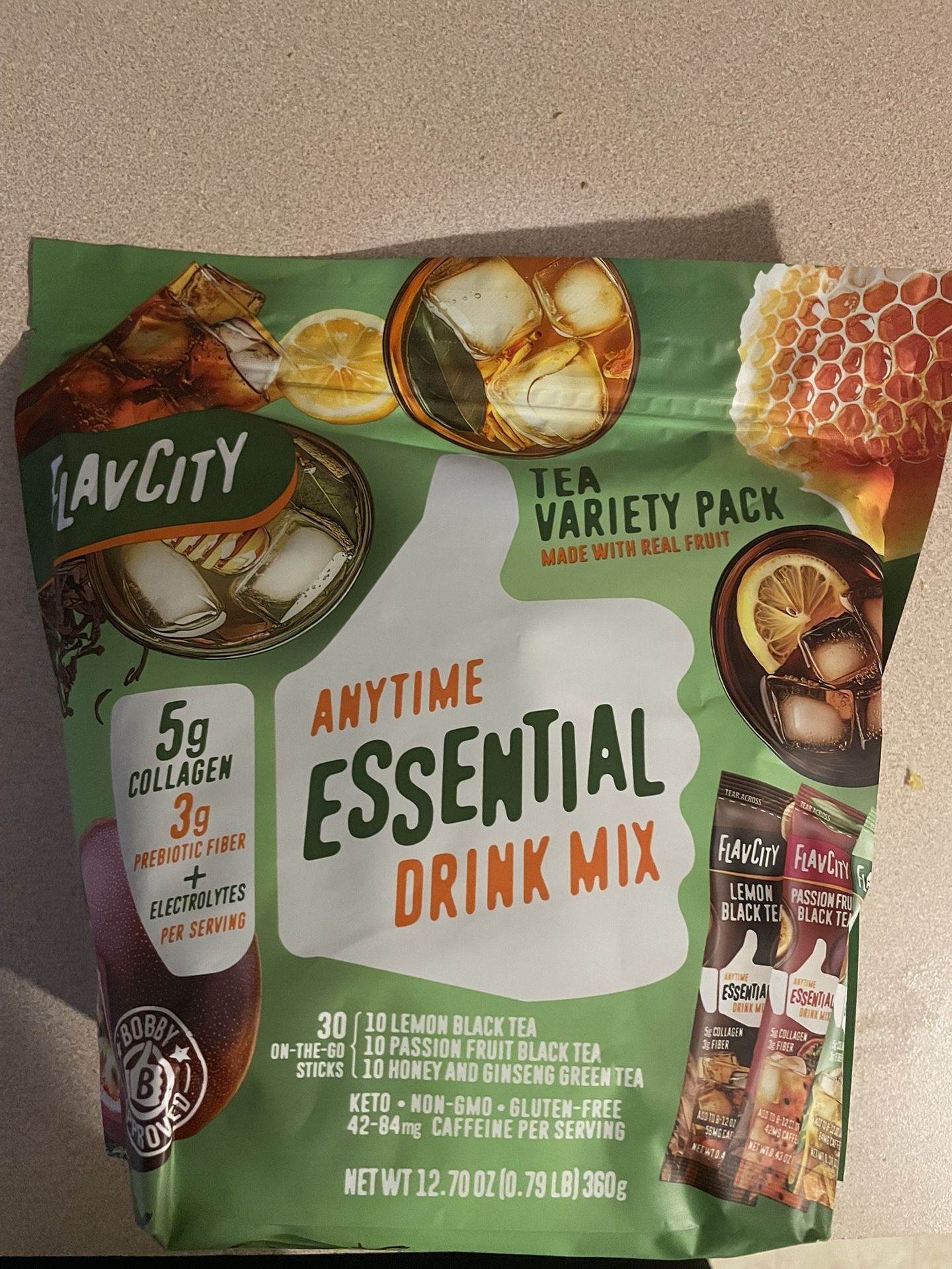 FlavCity Powdered Tea Caffeine Drink Mixes