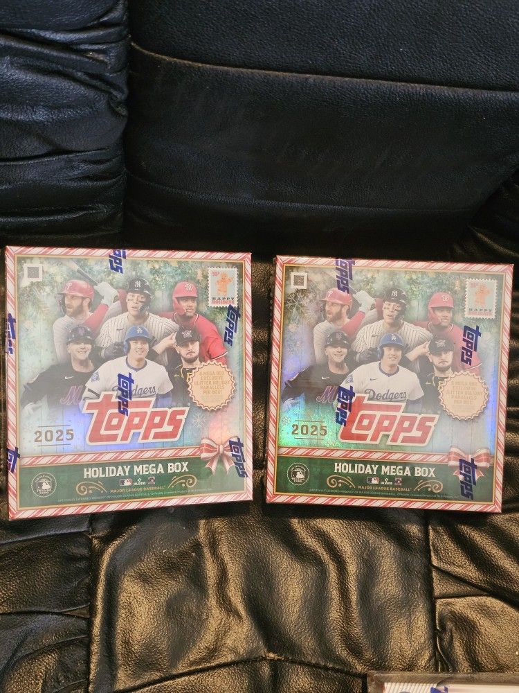 2025 Topps Holiday Baseball Mega Box! 2 Box Lot! New Factory Sealed! Find Autographs!? $70 For Both!