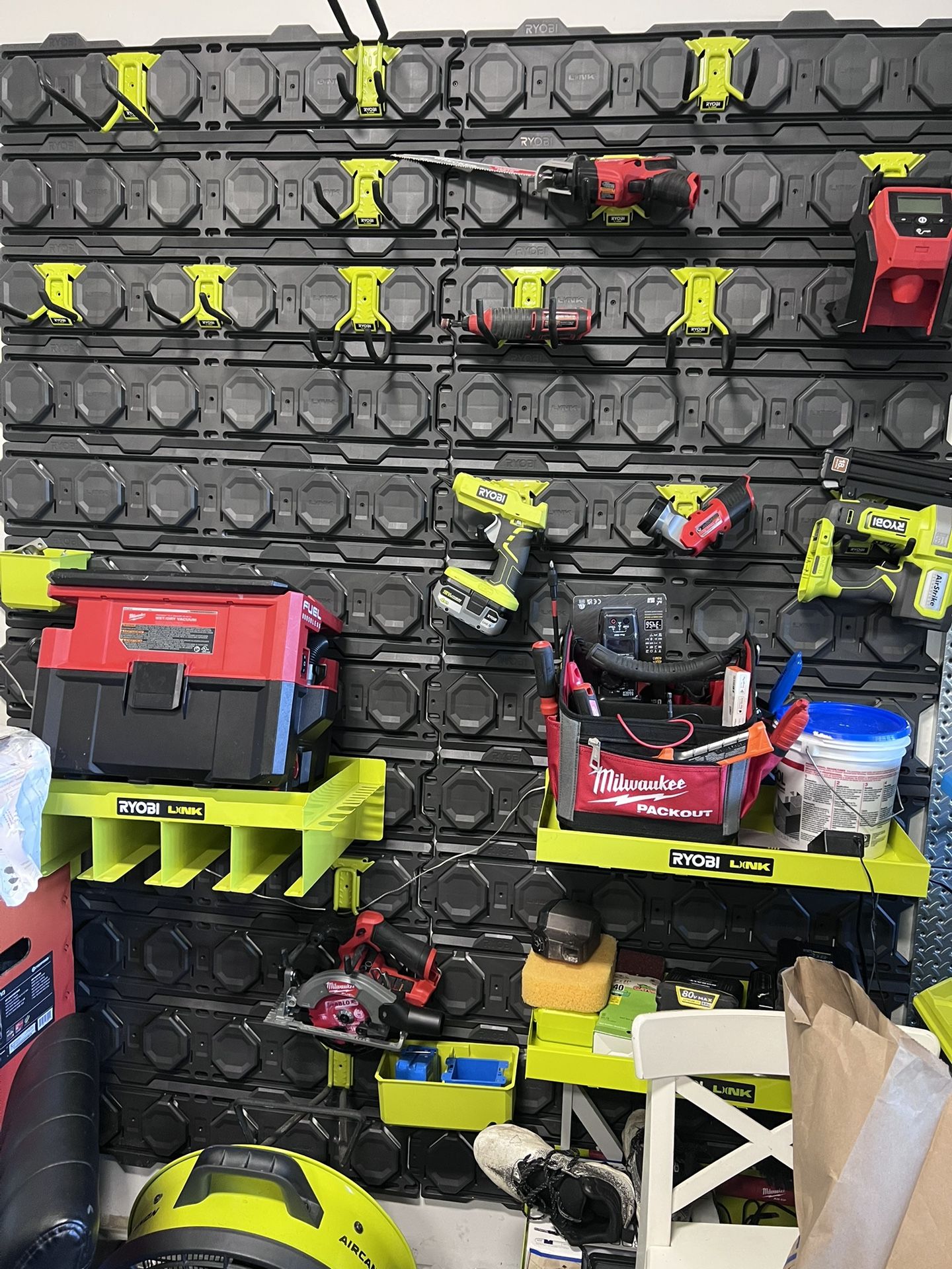 Ryobi Wall Links + Shelves & Hooks
