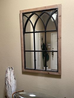 Farmhouse Arch Window Wall Mirror