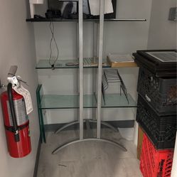 3 Tier Glass Shelf Stand