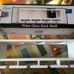 True Living Essentials Wine Glass Rack Shelf