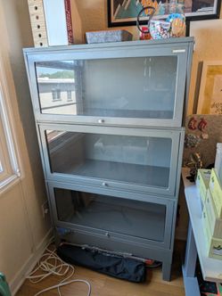 Vintage metal barrister bookcase