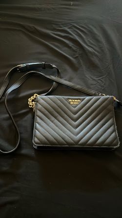 Victoria's Secret Black Quilted Crossbody Bag