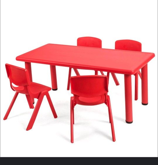 Kids Children  Table And 4 Chairs New In Box 