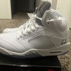 jordan 5 white metallic