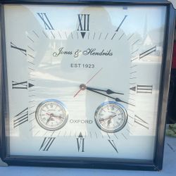 ANTIQUE VINTAGE COLLECTIBLE BRASS WOODEN OXFORD 1923 NAUTICAL MARINE WALL CLOCK