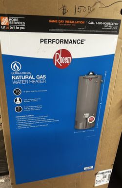 New Rheem Water Heater 75gl