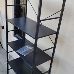 New 5-Tier Bookcase Shelf Storage Organizer,  62"H x 24"L x 12"W, Black