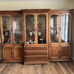 All Wood Custom Built Display Cabinet.  