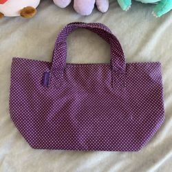 purple polka dot lunch bag 
