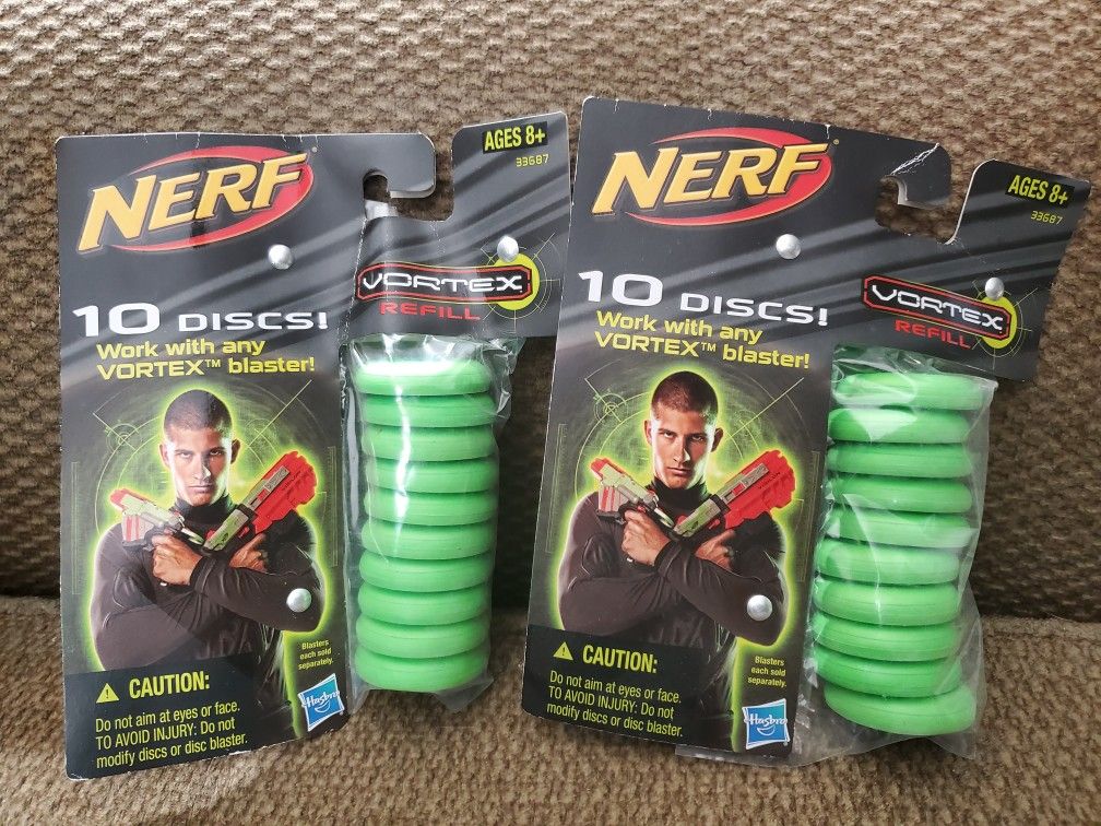 Set Of 2 Nerf Vortex Disc Refill Packs