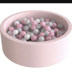 Wonder Space Deluxe Kids Round Ball Pit, Premium Handmade Kiddie Balls Pool, Soft Indoor Outdoor Nursery Baby Playpen, Ideal Gift Play Toy for Childre