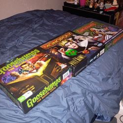 Goosebumps, Disney Villains Monopoly, Beetle Juice Card Scramble Board Games