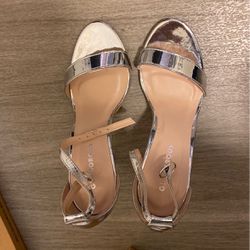 ASOS-Silver Heels For Sale- Size 5