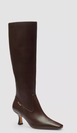 COACH WOMEN'S KITTEN HEEL TALL BOOT - MAPLE
