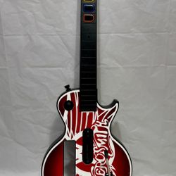 Guitar Hero Aerosmith Red Gibson Les Paul Controller For Wii 95375.805 W/ Strap
