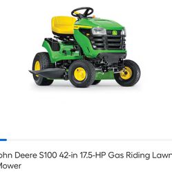 John Deere S100 Gas Riding Lawn Mower