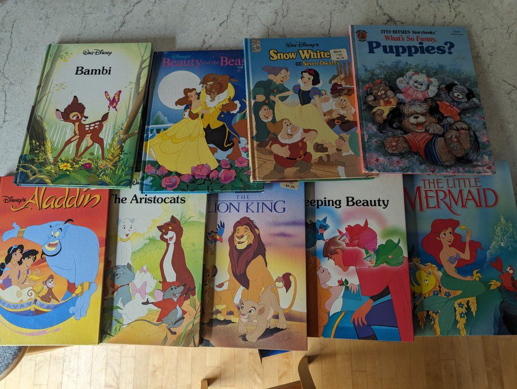Children's kids hard cover 9 mostly Disney books