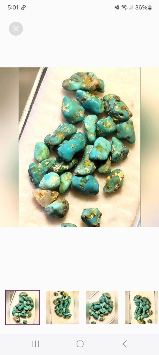 25pcs. Arizona Turquoise Genuine Stones Rough Untreated Unpolished Crystal
