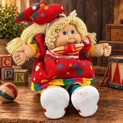Vintage 1985 Cabbage Patch Kids Coleco Circus Clown Doll Mask Outfit CPK