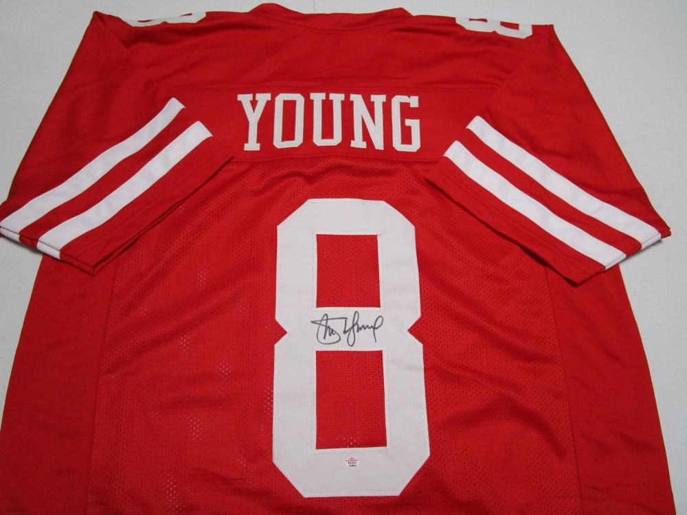 Steve Young Of The San Francisco 49ers Signed Autographed Football Jersey PAAS