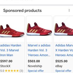 Addidas Harden Vol3 Marvel Ironmans