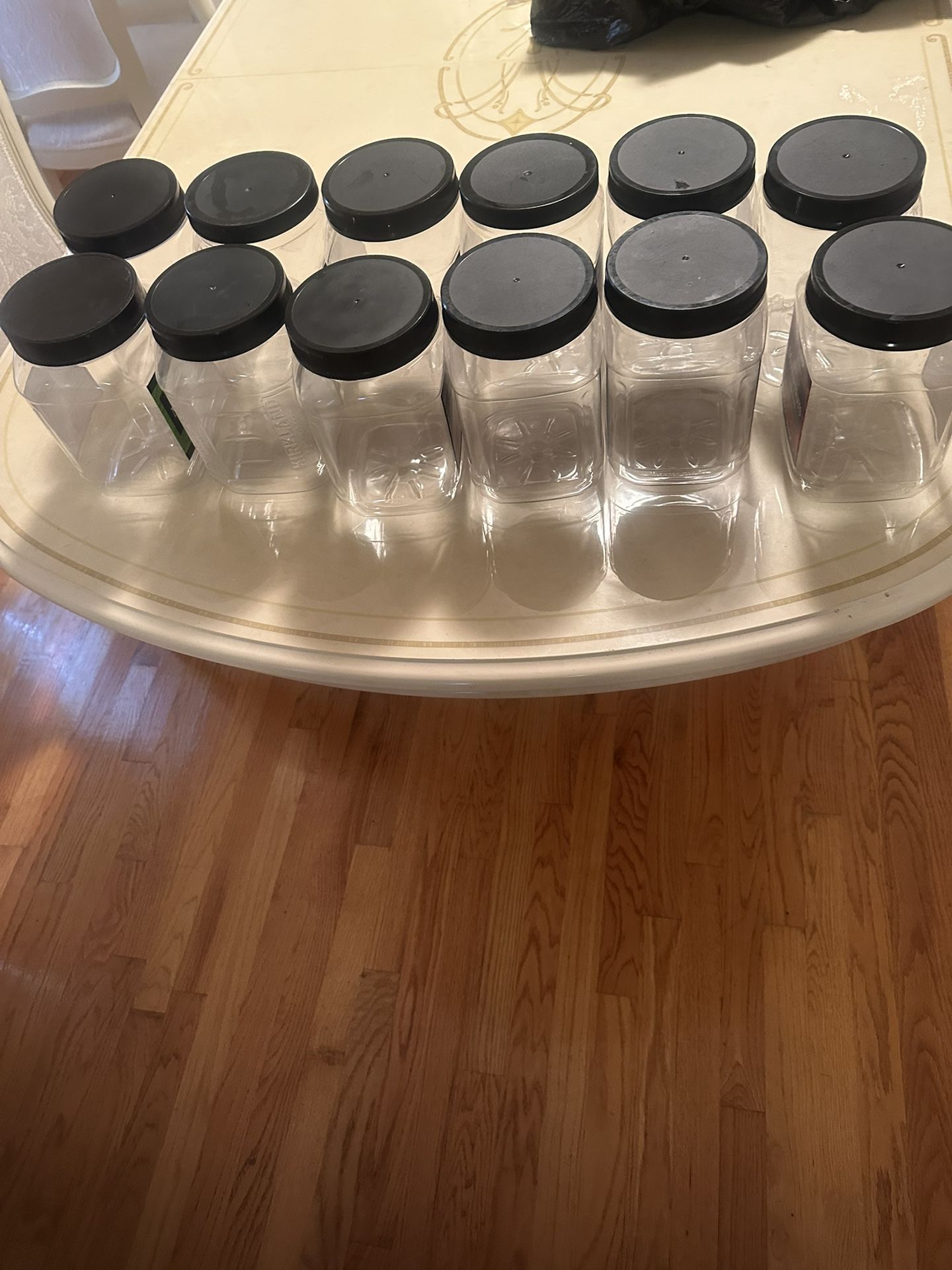 Storage Jars For Spices And Grains In The Kitchen, Very Clean Inside And Outside 
