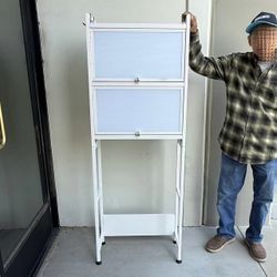 New In Box $35 Each Metal Toilet Storage 2 Lift Door Bathroom Shelf Over Toilet Bathroom Storage Cabinet Organizer Black or White 