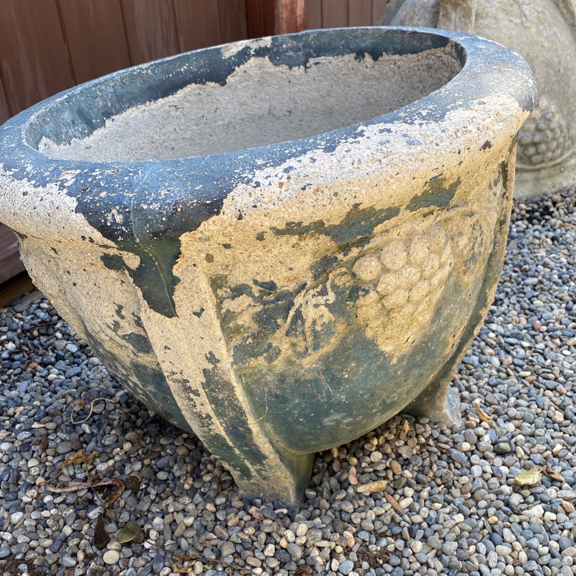 2 Vintage Concrete Pots